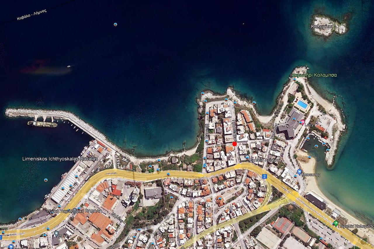 Urban Kalamitsa Beach Appartment Kavala Bagian luar foto
